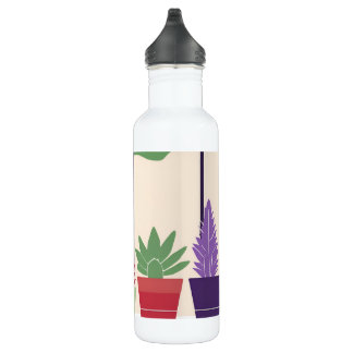 Colorful and cactus succulents 710 ml water bottle
