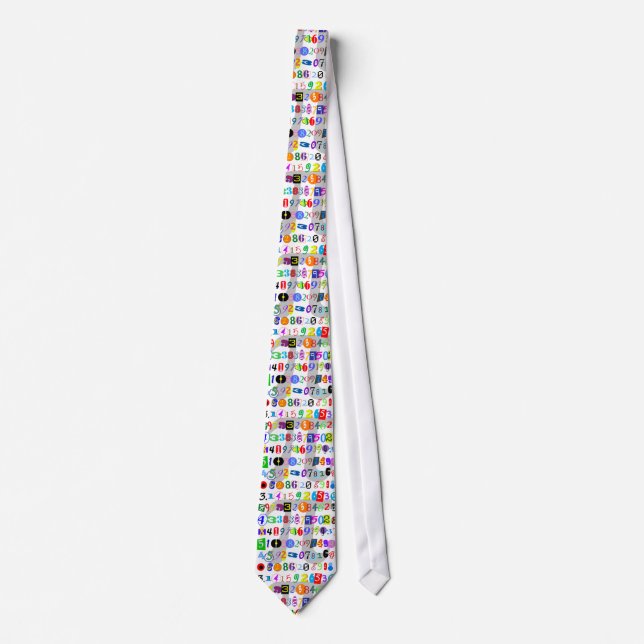 Colorful and Fun Depiction of Pi Calculated Tie (Front)