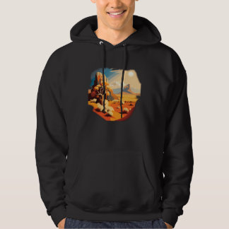 Colorful and Surreal Desert Landscape Hoodie