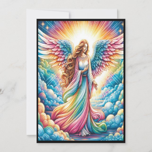 Colorful Angel Invitation (Front)