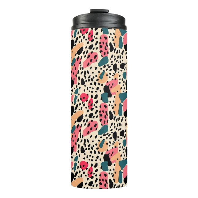 Colorful Animal Print 10 Thermal Tumbler (Front)
