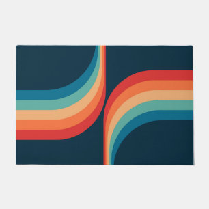 Colorful arches in retro style doormat
