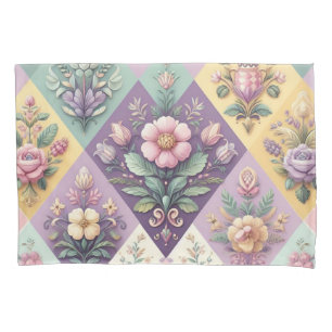 Colorful argyle pastel Easter/Spring Pillowcase