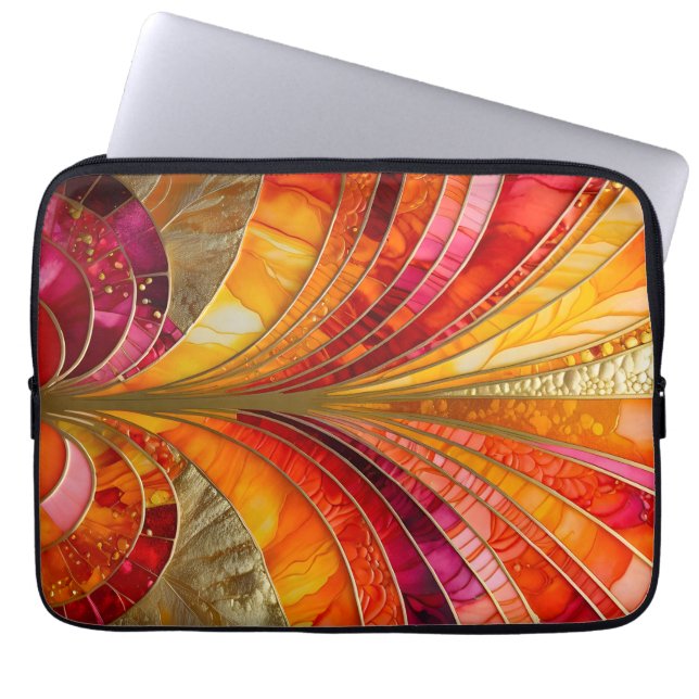 Colorful Art Deco Laptop Case (Front)
