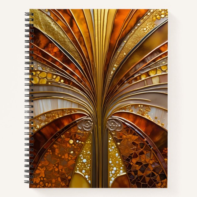 Colorful Art Deco Spiral Notebook (Front)