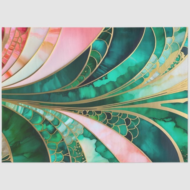 Colorful Art Deco Tissue Paper (Front)