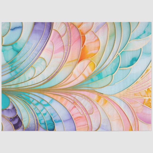 Colorful Art Deco Tissue Paper (Front)