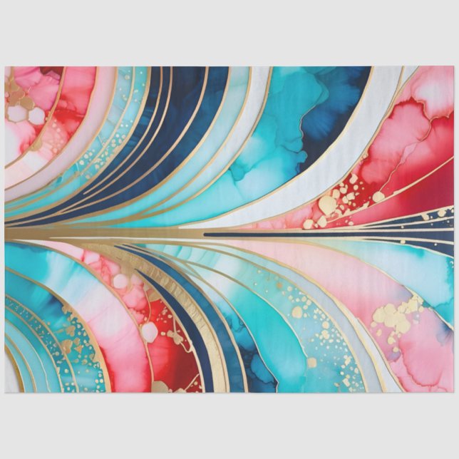 Colorful Art Deco Tissue Paper (Front)