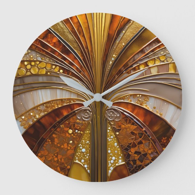 Colorful Art Deco Wall Clock (Front)