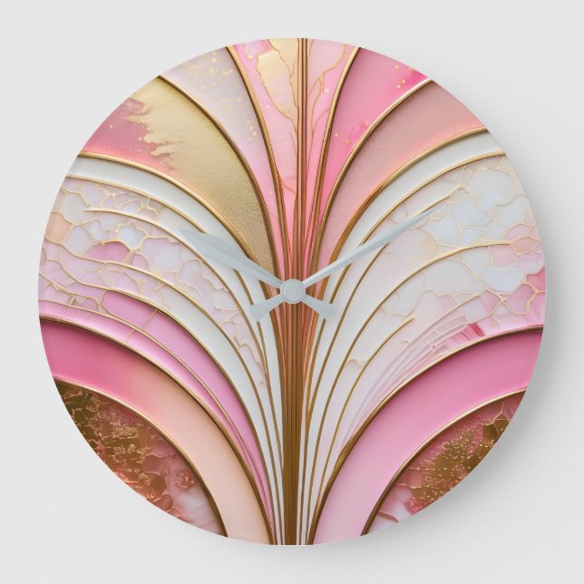 Colorful Art Deco Wall Clock (Front)
