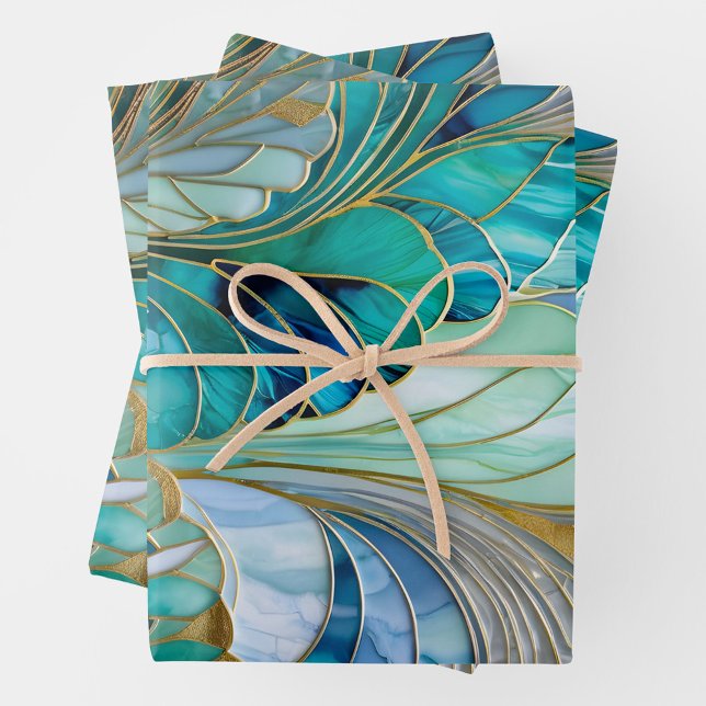 Colorful Art Deco Wrapping Paper Sheets (Creator Uploaded)