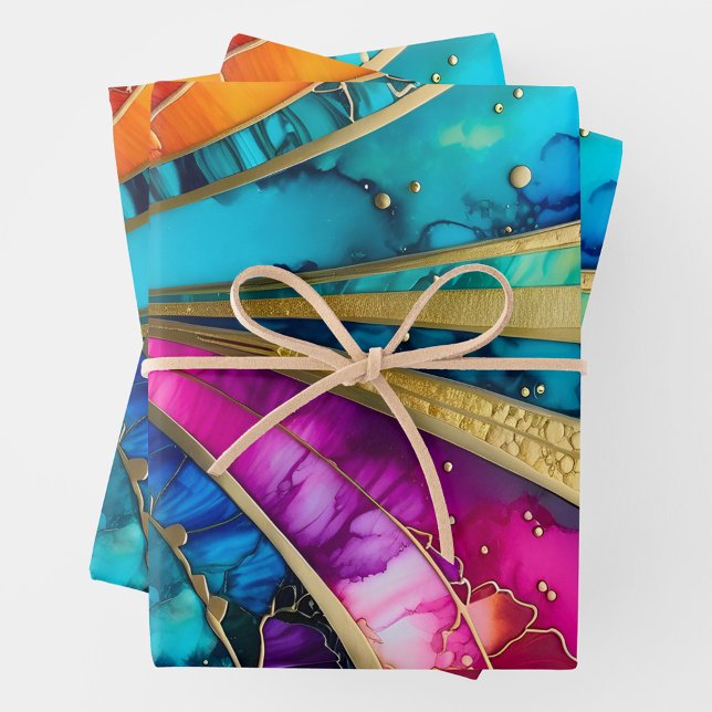 Colorful Art Deco Wrapping Paper Sheets (Creator Uploaded)