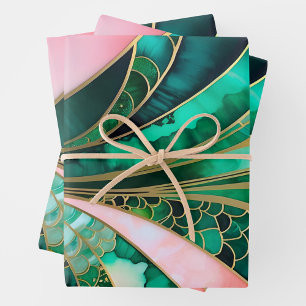 Colorful Art Deco Wrapping Paper Sheets