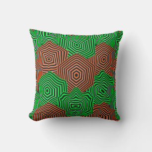 Colorful Art Nouveau Geometric Pattern Cushion