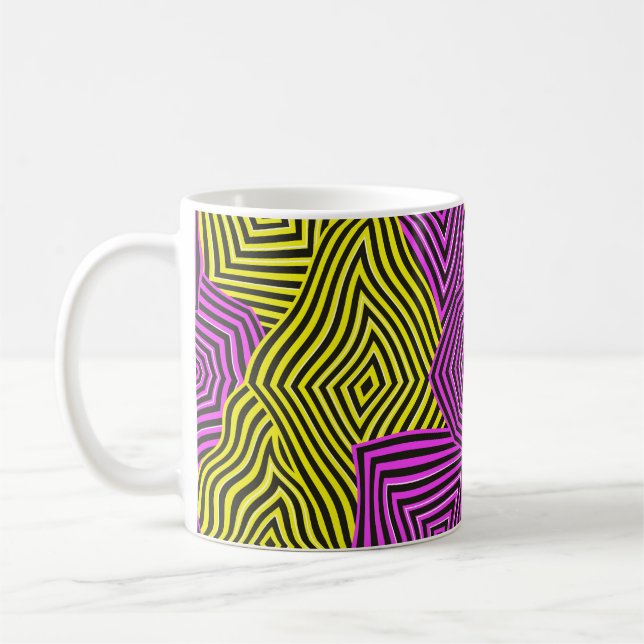 Colorful Art Nouveau Pattern  Coffee Mug (Left)