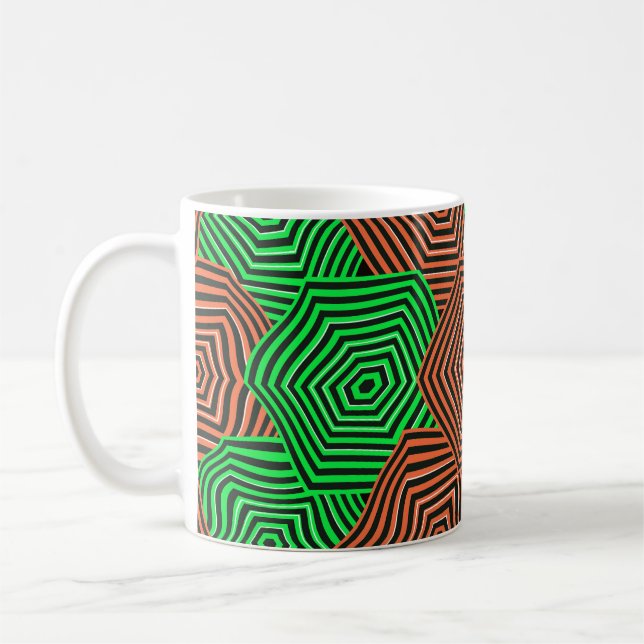 Colorful Art Nouveau Pattern  Coffee Mug (Left)