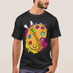 Colorful Art Palette For Art Teacher Artist Painte T-Shirt