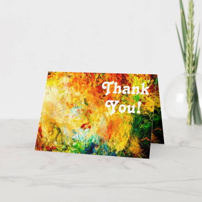 Colorful Artist Palette Thank You Card (Front)