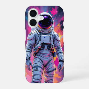 Colorful Astronaut Space Exploration Galaxy Nebula iPhone 16 Case