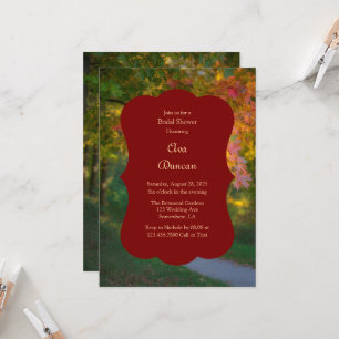 Colorful Autumn Day Bridal Shower Invitation