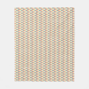 Colorful Autumn Fall Geometric Pattern Fleece Blanket