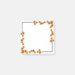 Colorful Autumn Forest Maple Leaves  Post-it Notes