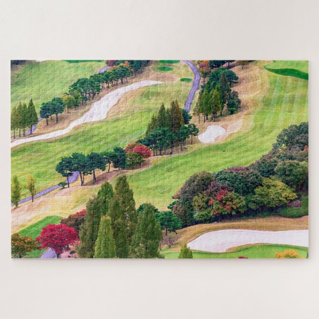 Colorful Autumn Golf Course Jigsaw Puzzle (Horizontal)