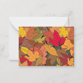 Colorful autumn leaves card