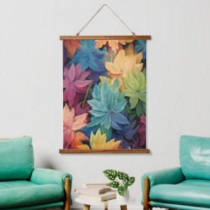 Colorful Autumn Leaves Hanging Tapestry