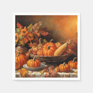 Colorful Autumn Pumpkins Napkin