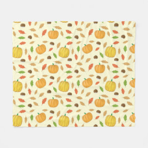 Colorful Autumnal Season - Nature Pattern Fleece Blanket
