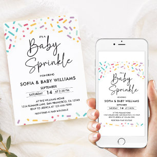 Colorful Baby Sprinkle Invitations