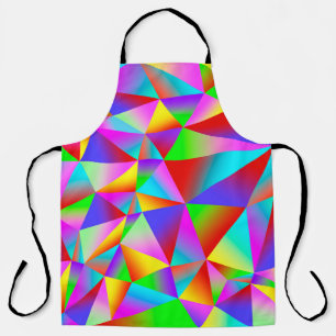 Colorful background from many multicolored triangl apron