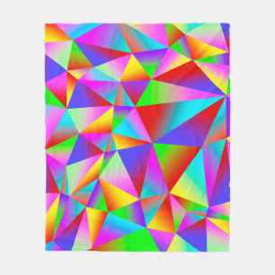 Colorful background from many multicolored triangl fleece blanket