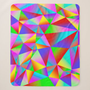 Colorful background from many multicolored triangl sherpa blanket