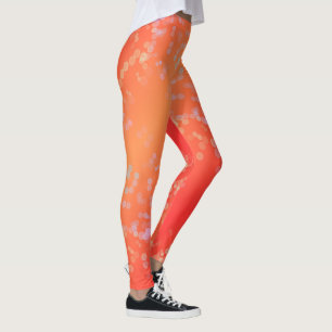 colorful background, Vibrant Peach  Leggings