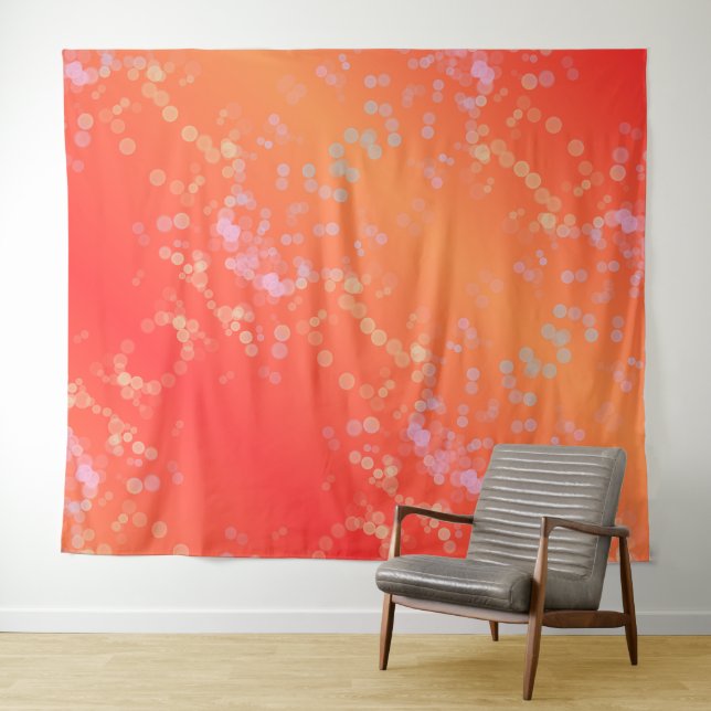 colorful background, Vibrant Peach  Tapestry (In Situ (Horizontal))