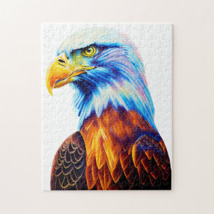 Colorful Bald Eagle Art Jigsaw Puzzle