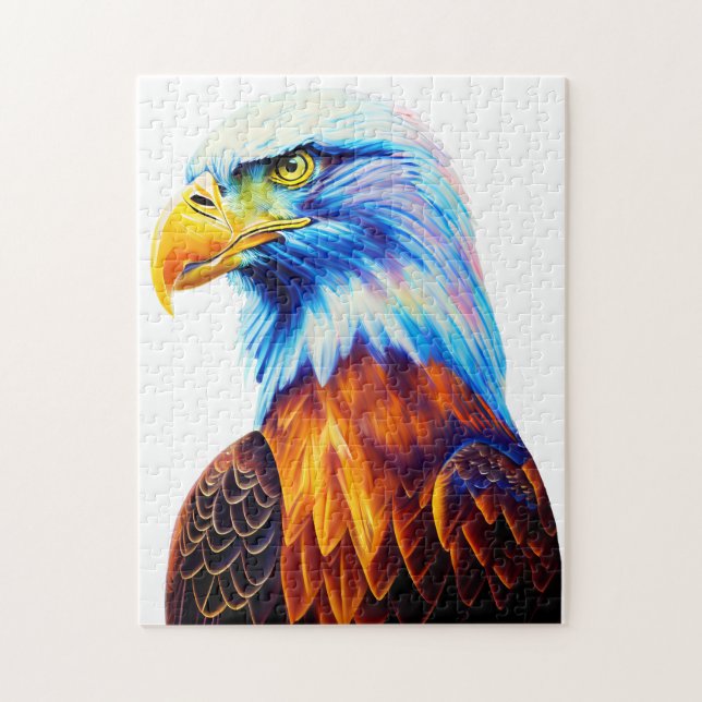 Colorful Bald Eagle Art   Jigsaw Puzzle (Vertical)