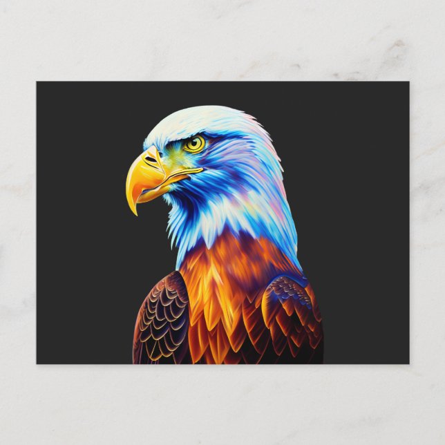 Colorful Bald Eagle Art   Postcard (Front)