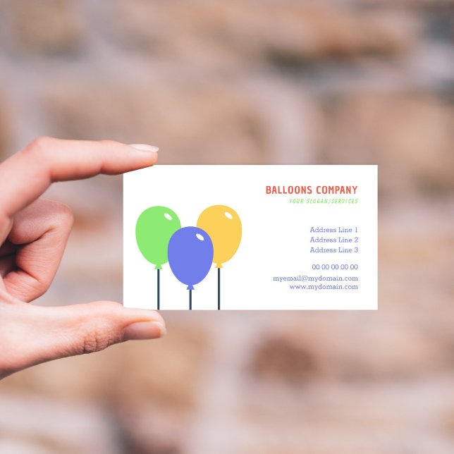 Colorful Balloons Business Card (Colorful Balloons Business Card)