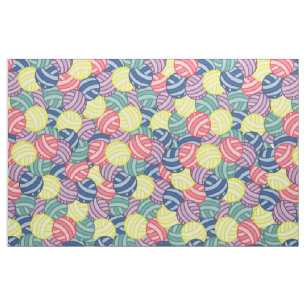 Colorful Balls of Yarn Fabric