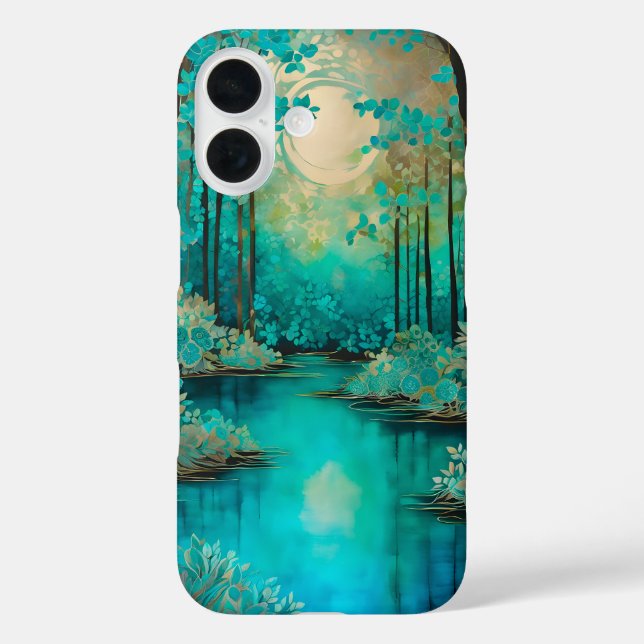 Colorful Batik Forest Art iPhone Case (Back)