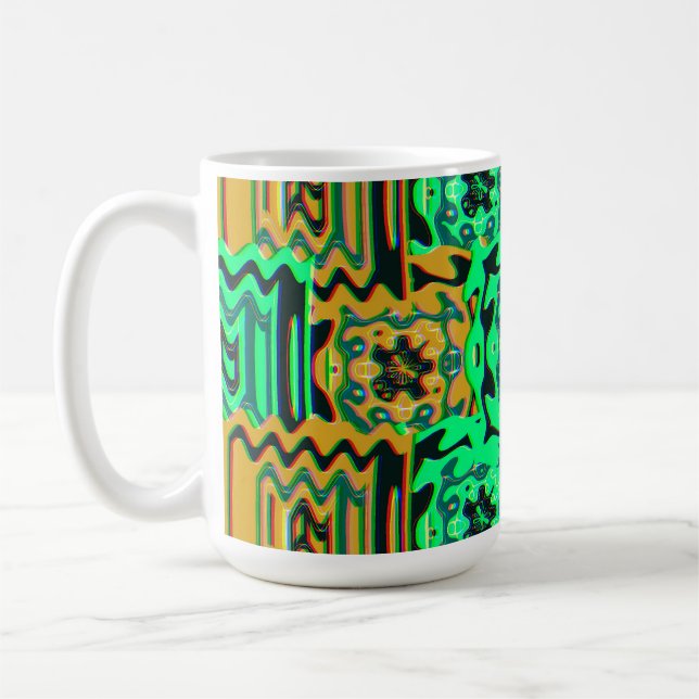 Colorful Bauhaus Geometric Design  Coffee Mug (Left)