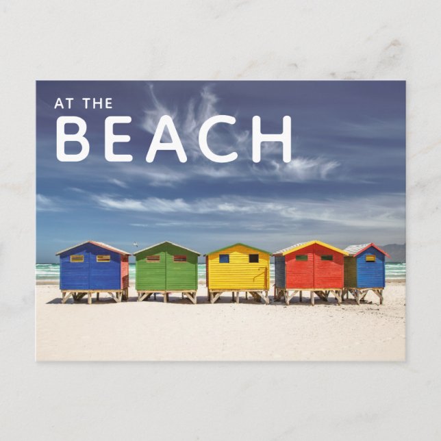 Colorful Beach Houses | Muizenberg, South Africa Postcard (Front)