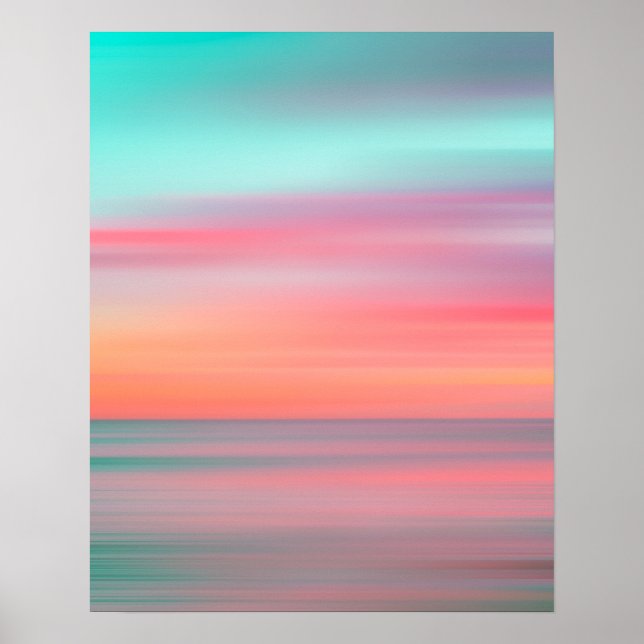 Colorful beach sunset #1 poster (Front)