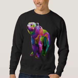 Colorful Bear Art Graphic Sweatshirt