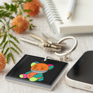 Colorful bear key ring