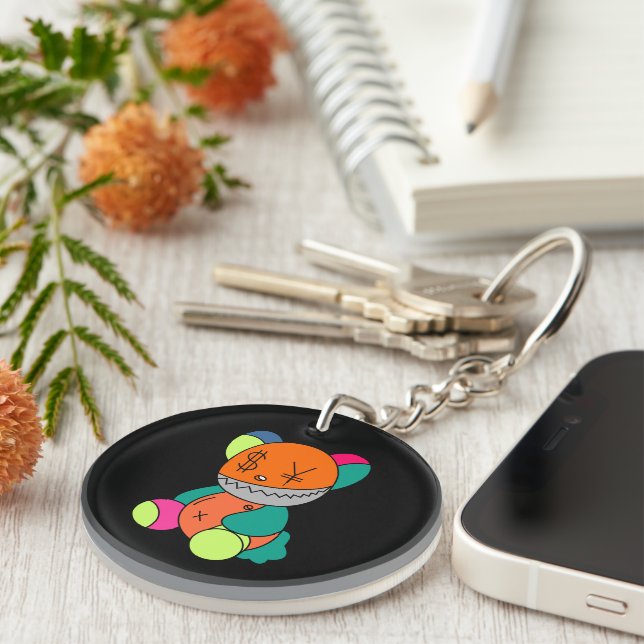 Colorful bear key ring (Front Right)
