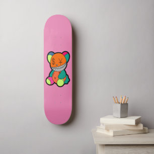 Colorful bear skateboard